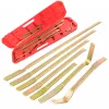 Set profesional LT-Q66 / LT-A1381 cu 7 linguri de tablă din oțel pentru caroserie auto, din oțel pentru scule, cu strat protector galben–auriu anticoroziv, pentru îndreptare