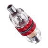 Separator de apă și filtru de aer de înaltă precizie pentru aerograf, cu conexiune standard 1/8", rezervor transparent de 2 cm³ și set de 4 cartușe filtrante din bronz sinterizat și bumbac, pentru montaj direct sub aerograf