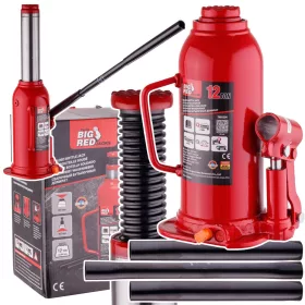   BIG RED cric hidraulic oscilant tip stâlp, capacitate de ridicare 12 tone (12000 kg), înălțime maximă 457 mm, construcție din oțel cu supapă de siguranță, greutate aproximativ 6 kg