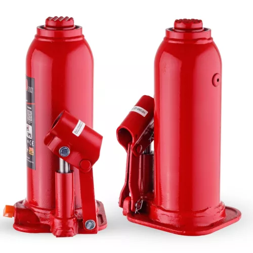 Cric hidraulic tip stâlp Big Red pentru auto, capacitate ridicare 10T (10000 kg), înălțime maximă ridicare 447 mm, construcție din oțel, design compact și portabil
