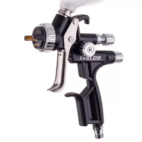   Pistol de vopsit ITALCO GLOSS X1 HVLP (Debit mare de aer, presiune joasă), duză 1,3 mm, rezervor superior 600 ml, presiune nominală 2,0 bar, consum aer 400–450 l/min pentru vopsele și lacuri pe bază de apă și solvent