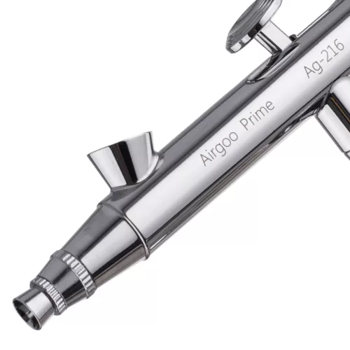 Kit Aerograf Profesional AIRGOO PRIME AG-216 cu 2 Duze (0.3mm / 0.5mm)