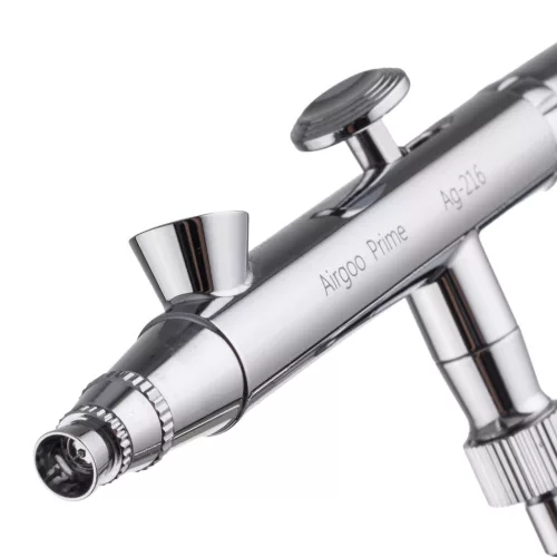 Kit Aerograf Profesional AIRGOO PRIME AG-216 cu 2 Duze (0.3mm / 0.5mm)