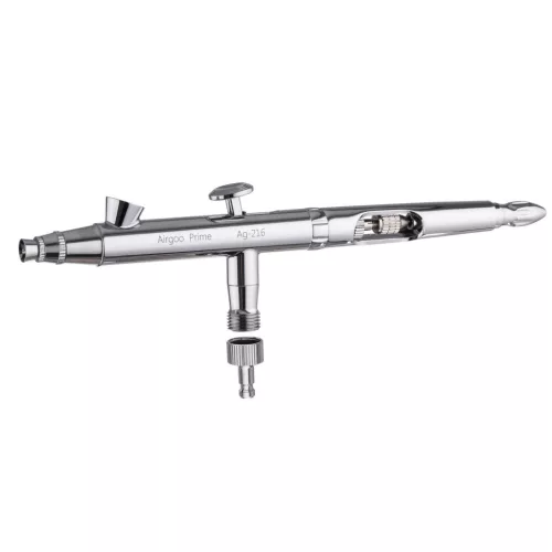 Kit Aerograf Profesional AIRGOO PRIME AG-216 cu 2 Duze (0.3mm / 0.5mm)