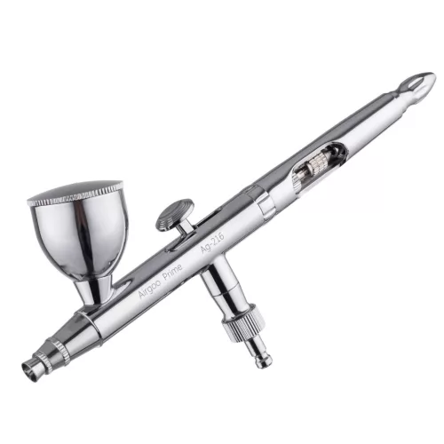 Kit Aerograf Profesional AIRGOO PRIME AG-216 cu 2 Duze (0.3mm / 0.5mm)