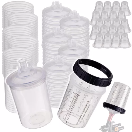 Set Pahare Amestec Vopsea tip PPS, 800ml, Filtru 190µm (50 bucăți)