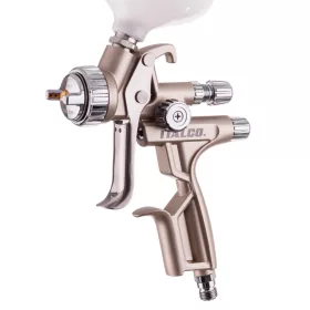   Pistol de vopsit profesional cu volum redus și presiune medie (LVMP) ITALCO GLOSS X1, duză 1,4 mm, rezervor superior 600 ml, consum aer 250–310 l/min, presiune nominală 2,5 bar, presiune maximă 3,5 bar