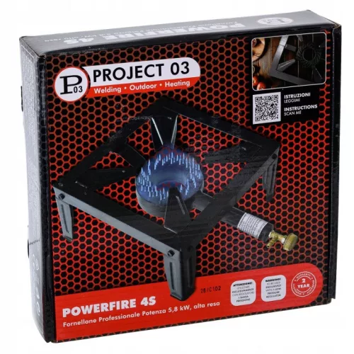 PROJECT03 POWERFIRE 4S Ipari Gázzsámoly 5.8 kW, Öntöttvas Égővel
