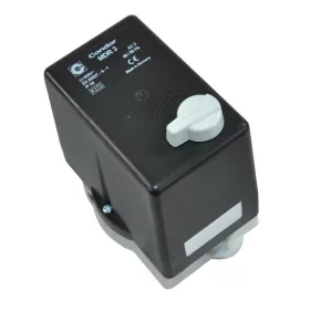   CONDOR MDR3 presostat industrial profesional 400 V până la 690 V, 16 A, domeniu 8–10 bar, comutator de presiune pentru compresor, racord furtun 6 mm, 3 × 1/4" + 1 × 3/8" filet interior