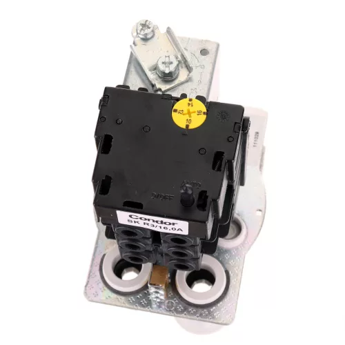 CONDOR MDR3 presostat industrial profesional 400 V până la 690 V, 16 A, domeniu 8–10 bar, comutator de presiune pentru compresor, racord furtun 6 mm, 3 × 1/4" + 1 × 3/8" filet interior