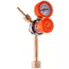 Regulator profesional de presiune pentru gaz propan–butan (PB) cu manometru, carcasă din alamă, domeniu presiune intrare 0–15 bar, presiune de ieșire reglabilă 0–4 bar, debit maxim 4 m³/h, racord intrare 21,8 × 1/14 filet stânga model ZR-15P