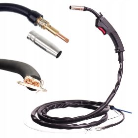   MK14-TW14 pistolet de sudură MIG/MAG cu mâner cu supapă de gaz SGA integrată, cablu 2,8 m, design standard TW14/MB15 (sistem Binzel MB14/15), pentru sârmă 0,6–1,0 mm, 140 A sarcină nominală, răcire cu gaz de protecție