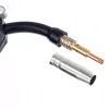 MK14-TW14 pistolet de sudură MIG/MAG cu mâner cu supapă de gaz SGA integrată, cablu 2,8 m, design standard TW14/MB15 (sistem Binzel MB14/15), pentru sârmă 0,6–1,0 mm, 140 A sarcină nominală, răcire cu gaz de protecție