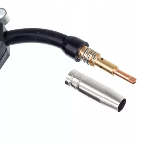 MK14-TW14 pistolet de sudură MIG/MAG cu mâner cu supapă de gaz SGA integrată, cablu 2,8 m, design standard TW14/MB15 (sistem Binzel MB14/15), pentru sârmă 0,6–1,0 mm, 140 A sarcină nominală, răcire cu gaz de protecție