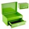 BIG RED sertar metalic pentru scule, organizator compact complet metalic cu compartiment superior deschis, culoare verde, 26×14×17 cm, dimensiuni interioare sertar 13,5×20,6×5 cm, compartiment superior 16×25×3 cm