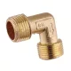 Racord unghiular 90° tip cot, pentru compresor, cu filet cilindric 3/8" BSPP (G 3/8) pentru cap cilindru compresor și țeavă de răcire / țeavă de disipare termică, lungime filet 10 mm