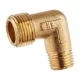 Racord cotit pentru cap compresor, 1/4" x 3/8", filet exterior pe ambele părți, lungime filet 10 mm, pentru sistem de aer comprimat