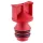 Dop roșu de umplere ulei pentru compresor, montaj prin alunecare (tip glisant), diametru exterior 18 mm, plastic rezistent la ulei, cu 2 inele de etanșare O-ring din cauciuc, compatibil cu compresoare de aer cu ulei 24 L / 50 L