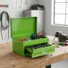 BIG RED sertar metalic pentru scule, organizator compact complet metalic cu compartiment superior deschis, culoare verde, 26×14×17 cm, dimensiuni interioare sertar 13,5×20,6×5 cm, compartiment superior 16×25×3 cm