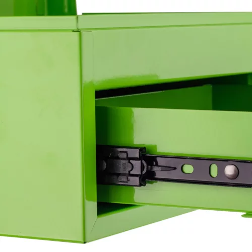 BIG RED sertar metalic pentru scule, organizator compact complet metalic cu compartiment superior deschis, culoare verde, 26×14×17 cm, dimensiuni interioare sertar 13,5×20,6×5 cm, compartiment superior 16×25×3 cm
