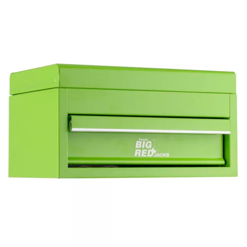 BIG RED sertar metalic pentru scule, organizator compact complet metalic cu compartiment superior deschis, culoare verde, 26×14×17 cm, dimensiuni interioare sertar 13,5×20,6×5 cm, compartiment superior 16×25×3 cm