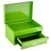 BIG RED sertar metalic pentru scule, organizator compact complet metalic cu compartiment superior deschis, culoare verde, 26×14×17 cm, dimensiuni interioare sertar 13,5×20,6×5 cm, compartiment superior 16×25×3 cm