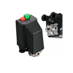   Presostat profesional NE-MA, 400V, 8/10 bar, pentru motoare 2.2–2.5 kW, 4–6.3A, conexiune 3/8” + 3×1/4”
