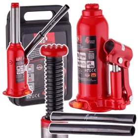   Cric hidraulic tip coloană Big Red, capacitate de ridicare 4 T (4000 kg), înălțime maximă de ridicare 363 mm, greutate 2,9 kg, pentru autoturisme și vehicule comerciale ușoare, cu valiză de transport