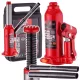 Cric hidraulic tip coloană Big Red, capacitate de ridicare 4 T (4000 kg), înălțime maximă de ridicare 363 mm, greutate 2,9 kg, pentru autoturisme și vehicule comerciale ușoare, cu valiză de transport