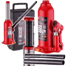   Cric hidraulic oscilant auto BIG RED, capacitate de ridicare 6 tone (6000 kg), structură din oțel, cu geantă de transport din plastic dur, înălțime maximă de ridicare 402 mm, greutate proprie aprox. 3,9 kg