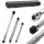 Set profesional 3 chei dinamometrice cu clichet, pătrat de antrenare 1/4", 3/8", 1/2", domeniu cuplu 5–240 Nm (5–25 / 19–110 / 42–210 Nm), lungimi 280 / 305 / 475 mm, fiecare în cutie de plastic pentru depozitare