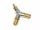 Set distribuitor pneumatic în Y 1/2" cu T-idom, 3× filet interior din alamă, 2× cuplă rapidă femelă cu oprire automată a aerului și 1× mufă mascul pentru compresoare și sisteme de aer comprimat