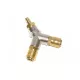 Set distribuitor pneumatic în Y 1/2" cu T-idom, 3× filet interior din alamă, 2× cuplă rapidă femelă cu oprire automată a aerului și 1× mufă mascul pentru compresoare și sisteme de aer comprimat