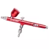 Compresor pentru aerografe Fengda AS-186 cu rezervor 3 L, motor 1/6 CP (≈ 125 W), debit 20–23 l/min, 47 dB, set cu aerograf cu acțiune dublă TC Technic B-130P duză 0,3 mm, rezervor 7 cm³ și furtun aer 3 m