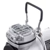 Compresor pentru aerografe Fengda AS-186 cu rezervor 3 L, motor 1/6 CP (≈ 125 W), debit 20–23 l/min, 47 dB, set cu aerograf cu acțiune dublă TC Technic B-130P duză 0,3 mm, rezervor 7 cm³ și furtun aer 3 m