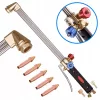 Arzator profesional de taiere cu gaz, lungime 50 cm, constructie fara injector bezinjectoriala pentru propan-oxigen sau acetilena-oxigen. Supapa anti-retur integrata, racorduri 3/8L si 1/4 Set 5 duze PNME compatibile PNME/ANME pentru taiere 3-200 mm