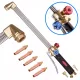 Arzator profesional de taiere cu gaz, lungime 50 cm, constructie fara injector bezinjectoriala pentru propan-oxigen sau acetilena-oxigen. Supapa anti-retur integrata, racorduri 3/8L si 1/4 Set 5 duze PNME compatibile PNME/ANME pentru taiere 3-200 mm