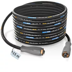   Furtun profesional de înaltă presiune HydroLine DN8 1SC, 15 m, 250 bar, 155°C, pentru aparate de spălat cu presiune Karcher HD/HDS, conexiuni TR22 tip „K-Lock”, compatibil sistem Easy!Lock