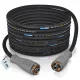 Furtun profesional de înaltă presiune HydroLine DN10, 5 m, 250 bar, 155 °C, pentru apă rece și caldă, conexiune TR22 – TR22 tip „K-Lock”, înlocuitor compatibil Easy!Lock pentru aparate de spălat KARCHER HD/HDS
