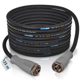   Furtun hidraulic de înaltă presiune HydroLine DN10, 25 m, 250 bar, conexiuni TR22 K-Lock compatibil Easy!Lock pentru aparate de spălat cu presiune KARCHER HD/HDS, apă caldă până la 155°C, debit mare ≥1200 l/h