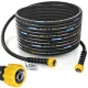 Furtun de înaltă presiune HydroLine DN8 1SC, 10 m, 250 bar, INOX, racorduri M22x1,5 – M22x1,5, compatibil aparate de spălat cu presiune KARCHER HD/HDS și KRANZLE
