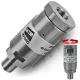 Racord rotativ profesional MTM Hydro cu rulment cu bile din inox, conexiune 1/4" filet exterior–interior (M–F), pentru spălătoare cu presiune înaltă, 280 bar, 40 l/min, 120 °C