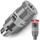 Racord rotativ profesional MTM Hydro 1/4" F – 3/8" M, cu rulment cu bile din inox, 280 bar, 40 l/min, 120 °C, pentru sisteme de spălare auto și instalații de înaltă presiune