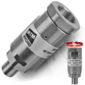   Racord rotativ profesional MTM Hydro 3/8" F – 1/4" M, 280 bar, cu rulment cu bile din oțel inoxidabil pentru spălătorii auto self-service și touchless