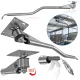 Suport rotativ profesional în formă de Z din oțel inoxidabil AISI 304 MTM Hydro, braț unic 1,55 m, 210 bar, 120°C, debit 45 l/min, conexiuni standardizate 1/4" pentru autospălătorii auto self-service și stații de spălare cu înaltă presiune