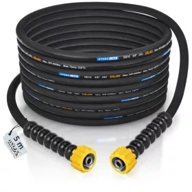   Furtun profesional de spălare HydroLine DN10 2SC, 5 m, 400 bar, 155°C, cu racorduri din oțel inoxidabil M22x1,5 pentru aparate de spălat cu presiune