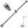 Braț rotativ INOX din oțel inoxidabil, lungime 410 mm, presiune maximă 350 bar, conexiune 1/4" pentru perie de curățare rotativă T-racer 18"