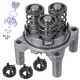 Set ghidaj piston pentru pompă aparat de spălat cu presiune Karcher K4/K5, diametru 12 mm (D12), original, set complet pistoane și garnituri, cod 9.013-340.0