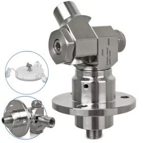   Conector rotativ din oțel inoxidabil R+M pentru perie T-racer TurboDevil TD-300 (12") IPARI INOX MOSMATIC, 275 bar, 120°C, racord 1/4" interior – M12 exterior, cod KDXF-04