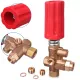 Valvă de siguranță și reglare presiune R+M ST-250 pentru aparate de spălat cu presiune, 3/8" 250 bar, 35 l/min, deviere (by-pass) și racord manometru 1/4"